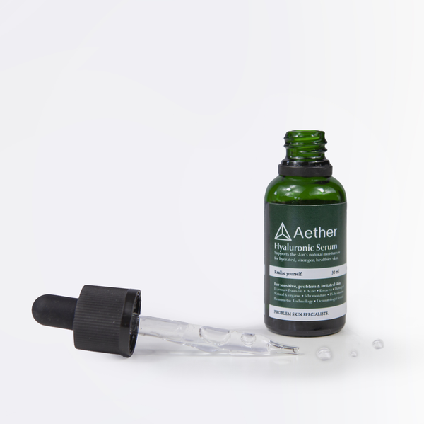 Load image into Gallery viewer, Aether Health's Hyaluronic Acid Serum open.