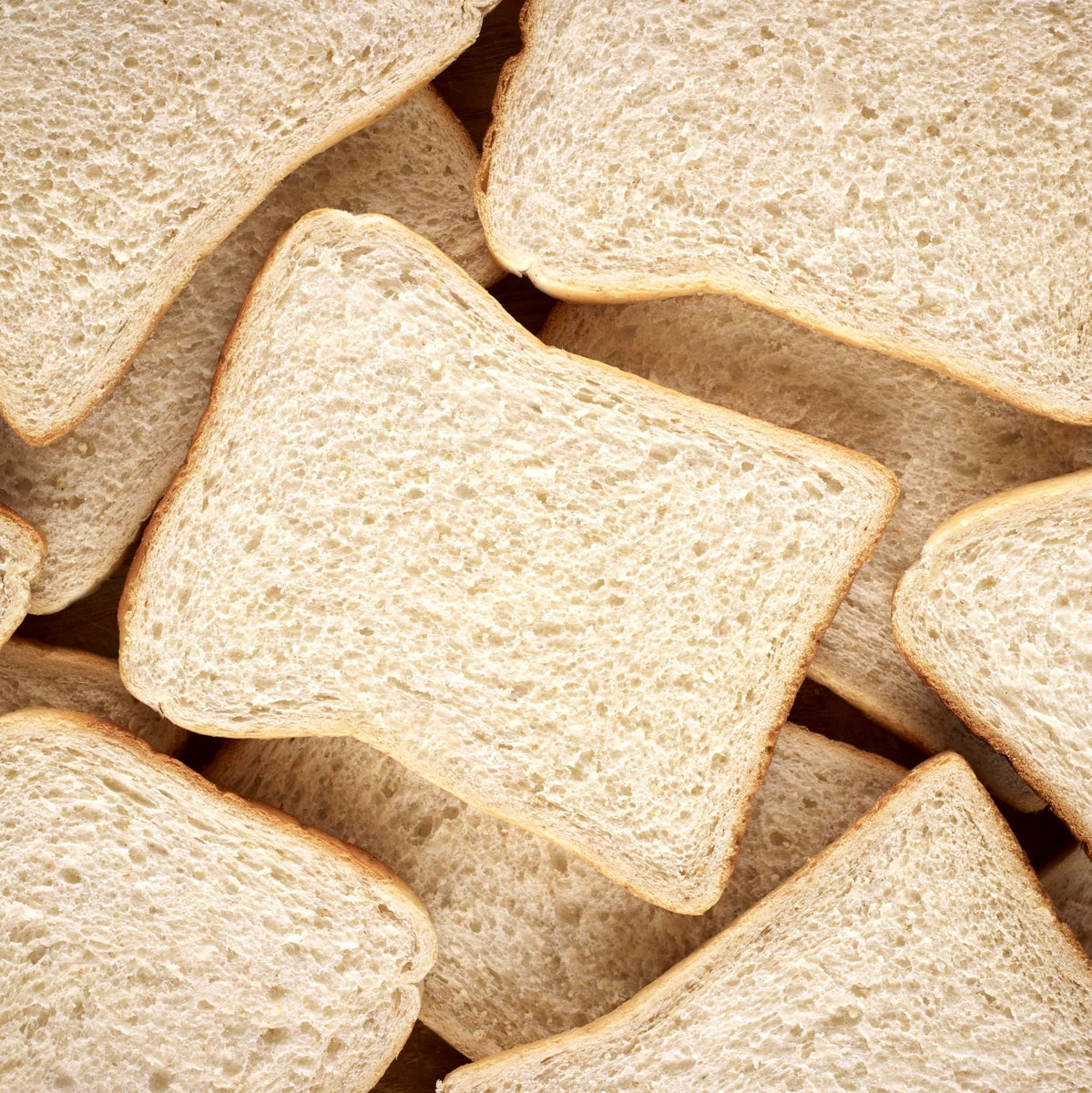 A macro image of white bread